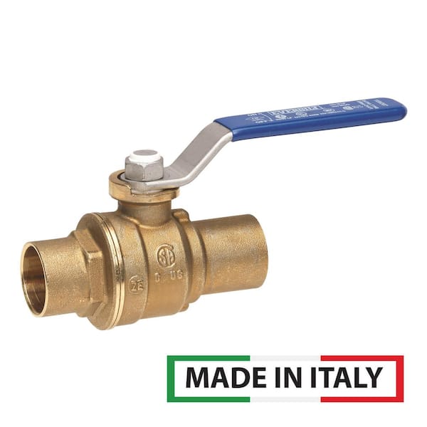 Everbilt 1/2 in. SWT x 1/2 in. SWT Full Port Lead Free Brass Ball Valve (15-Pack)