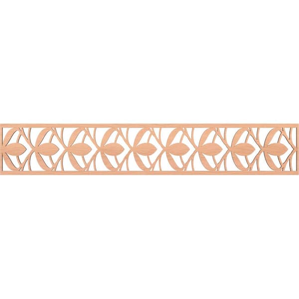 Ekena Millwork Salem Fretwork 0.25 in. D x 46.625 in. W x 8 in. L Alder Wood Panel Moulding