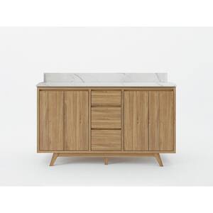 Willow Collections Madison Teak 60 in. W x 22 in. D x 36 in. H Double ...