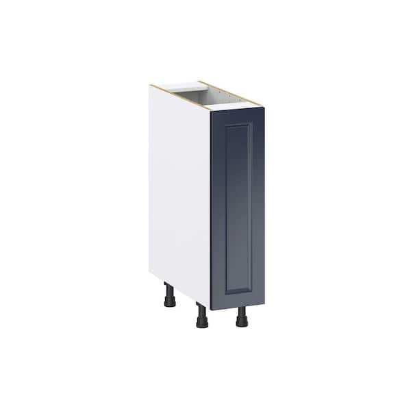 J COLLECTION Laramie 9 in. W x 24 in. D x 34.5 in. H Assembled Full Height Door Base Kitchen Cabinet in Painted Blue