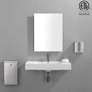 20 in. W x 28 in. H Rectangular Frameless Anti-Fog Bathroom Vanity Mirror with 3 Color Changeable LED and 3 Pin Plug
