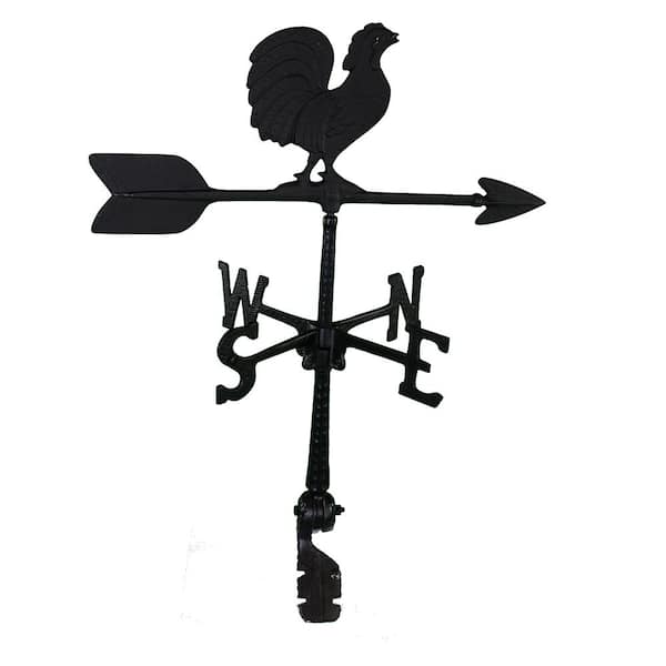 Montague Metal Products 24 in. Aluminum Rooster Weathervane - Black