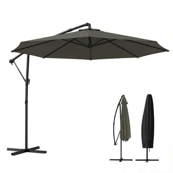11 foot patio umbrella LAUSAINT HOME 11 Ft Outdoor Patio Umbrella, Deluxe Curvy Cantilever Um   Lausaint Home