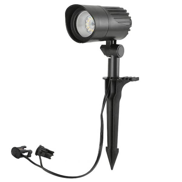 Hampton Bay Low Voltage 240 Lumens Black Integrated LED