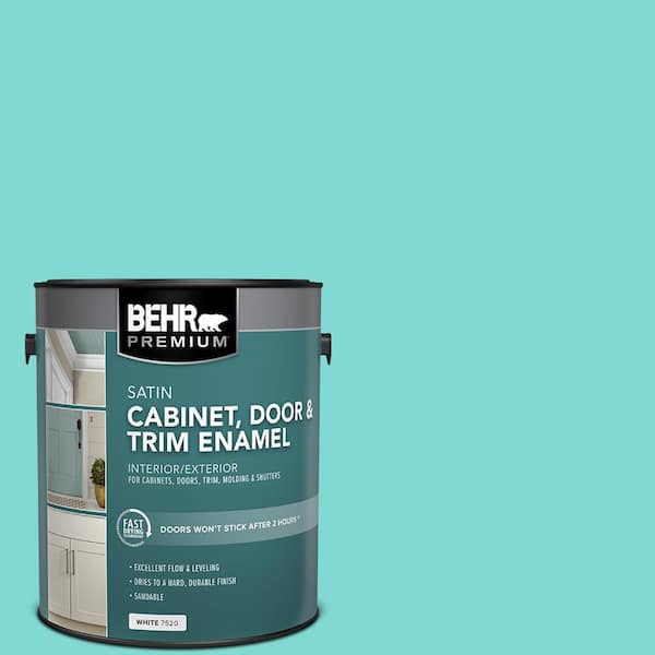 1 gal. #MQ4-22 Key Largo Satin Enamel Interior/Exterior Cabinet, Door & Trim Paint