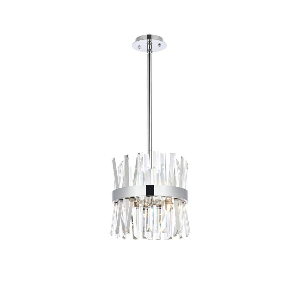 Timeless Home 12 In 6 Light Chrome Pendant Light Elp12400d12c The