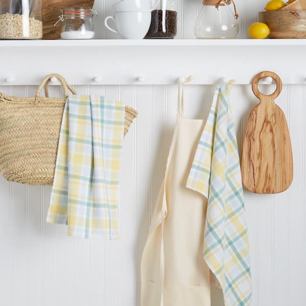 Valley Plaid Multicolor Cotton Kitchen Towel Set (Set of 2)
