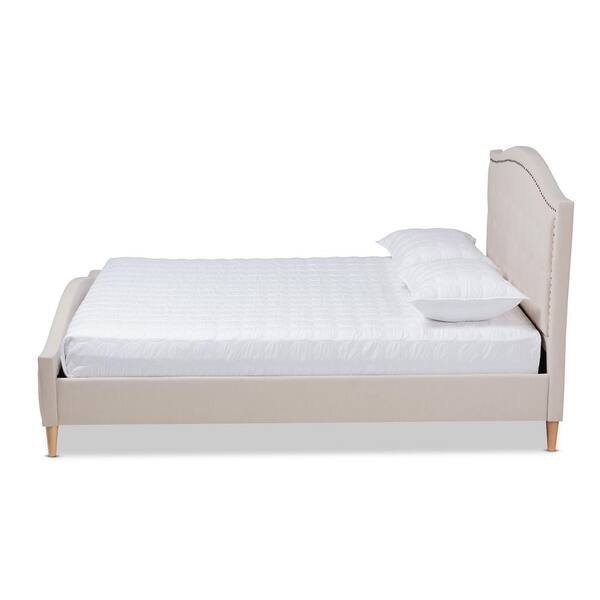 Baxton Studio Felisa Beige King Platform Bed 156 9507 HD The