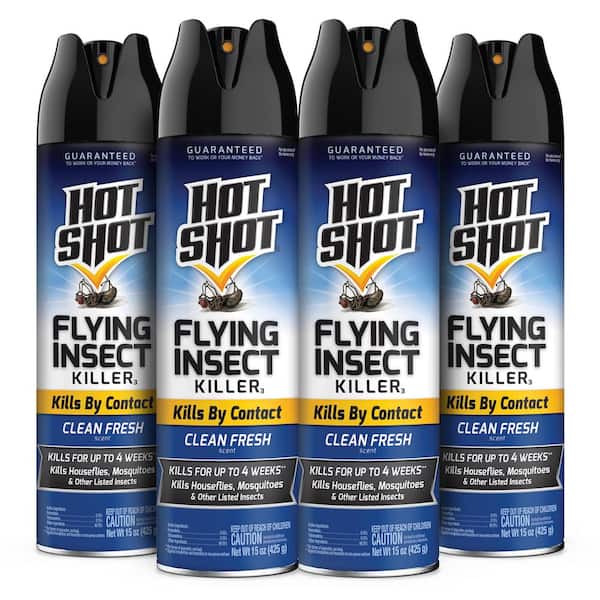 15 oz. Flying Insect Killer Aerosol Spray Clean Fresh Scent (4-Pack)