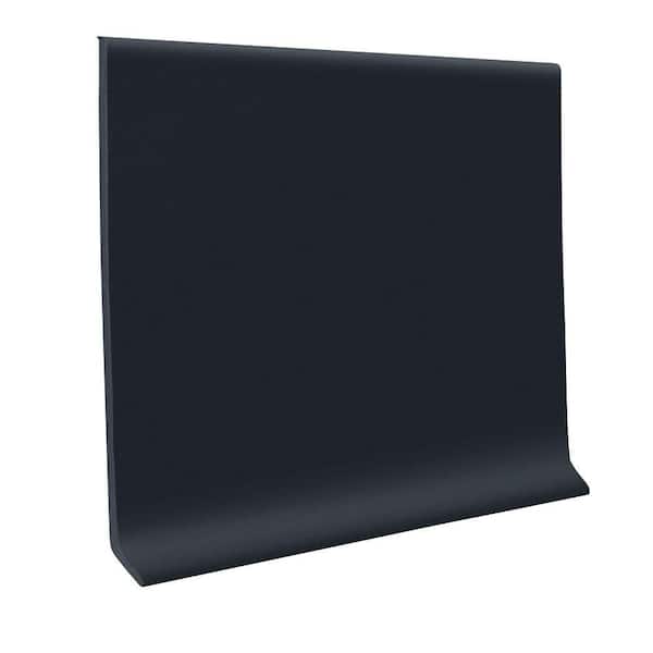 ROPPE Vinyl Ready Base Black 4 in. x 1/8 in. x 48 in. Wall Cove Base (30-Pieces)