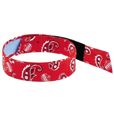 Chil-Its Red Western Evap. Cooling Bandana, Hook and Loop