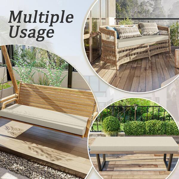 Kimunuk 45 x 18 x Rectangular Outdoor Porch Swing