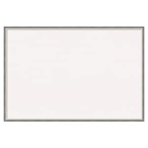 Theo Grey Narrow White Corkboard 37 in. x 25 in. Bulletin Board Memo Board