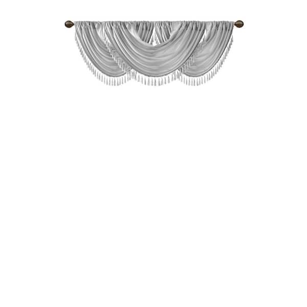 Madison Park Juline 46 in. L x 38 in. W in Silver Polyester Light Filtering Valance