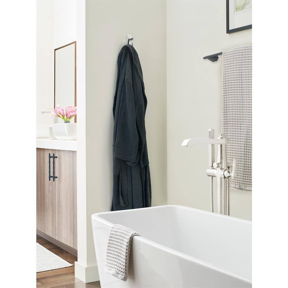 Polished Nickel Single Prong Decorative Metal Wall Hook