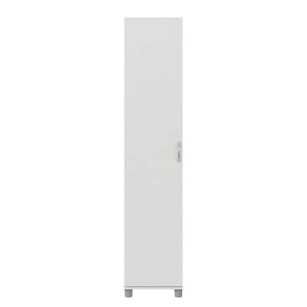 SystemBuild Evolution Lonn 15.67 in. x 74.29 in. x 15.39 in. 5 Shelves Freestanding Utility Cabinet in White