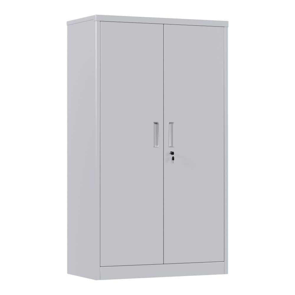 Grey Minimalist Industrial Metal Storage Cabinet, Thick Cold Rolled Steel Lockable File Cabinet with Hidden Handles price history on PriceWatchPro