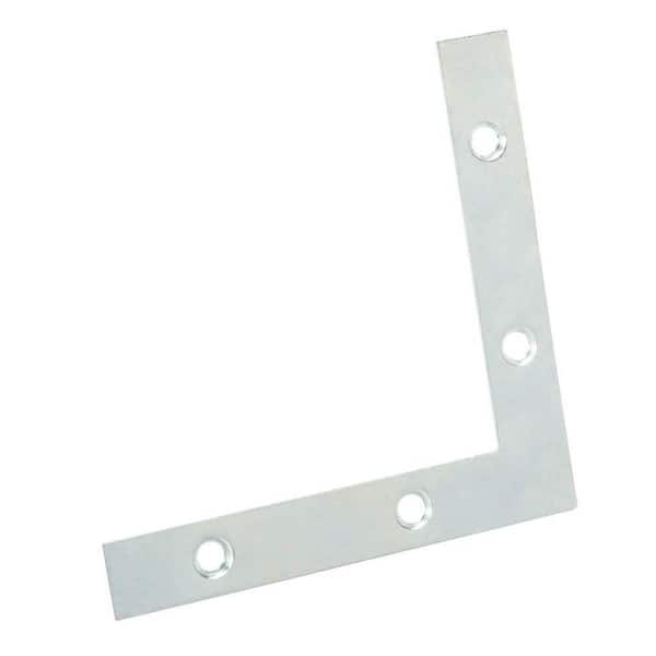 4 in. Zinc-Plated Flat Corner Brace (2-Pack)