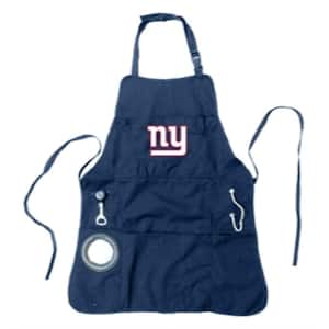 New York Giants NFL 24 in. x 31 in. Cotton Canvas 5-Pocket Grilling Apron with Bottle Holder