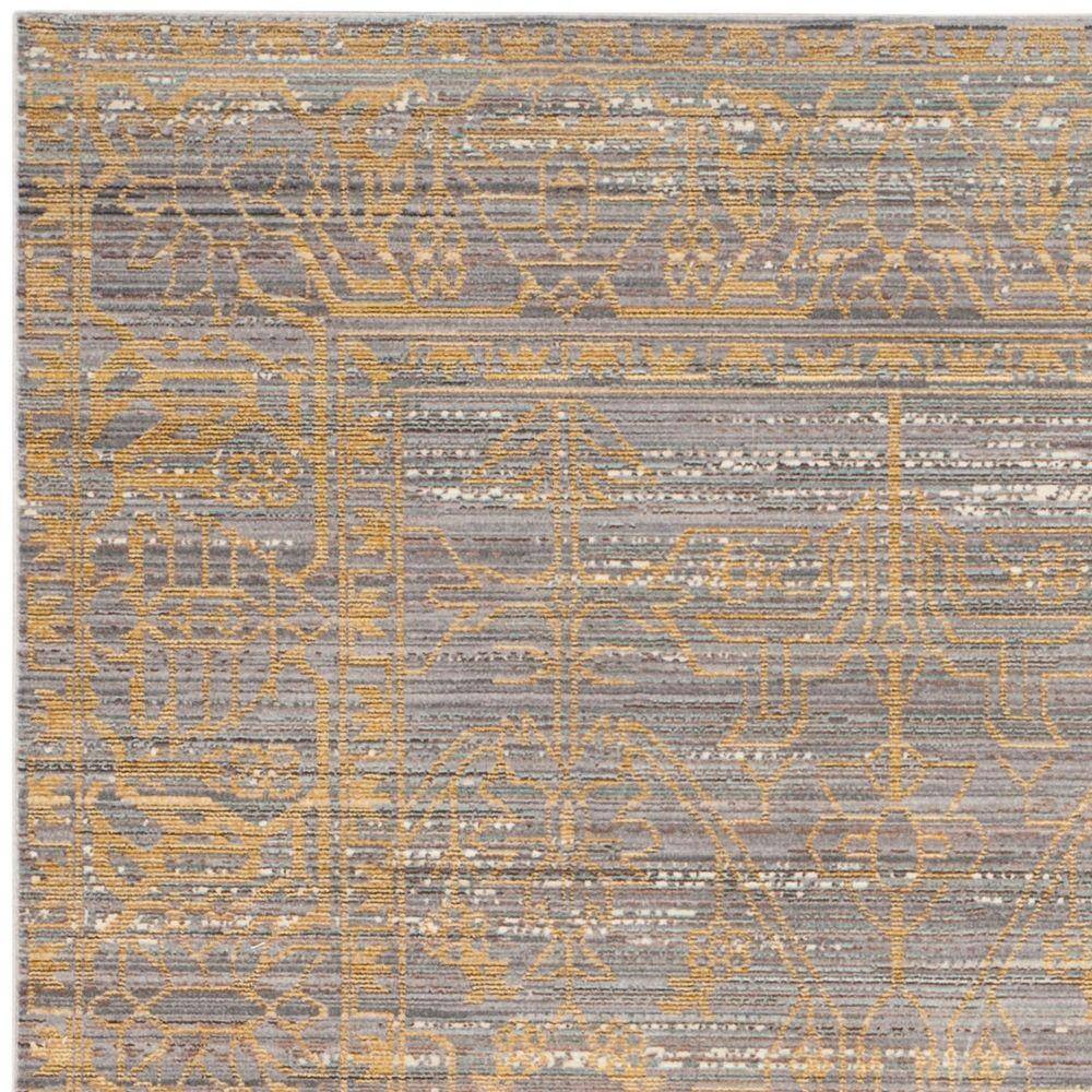 Valencia Overdyed Grey & Gold Hand-Knotted 4' x 6' Area Rug