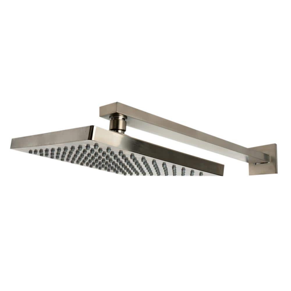 Brushed Nickel Adjustable Height Multi-Head Shower System