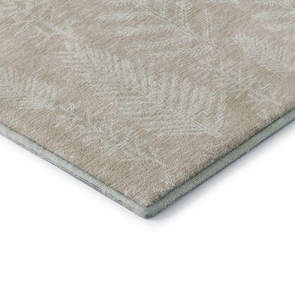 Mayfield Premium Machine Washable Abstract AMF1813 Beige 2 ft. x 3 ft. Area Rug