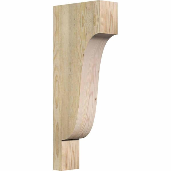 Ekena Millwork 4 in. x 10 in. x 26 in. Douglas Fir Newport Rough Sawn Corbel