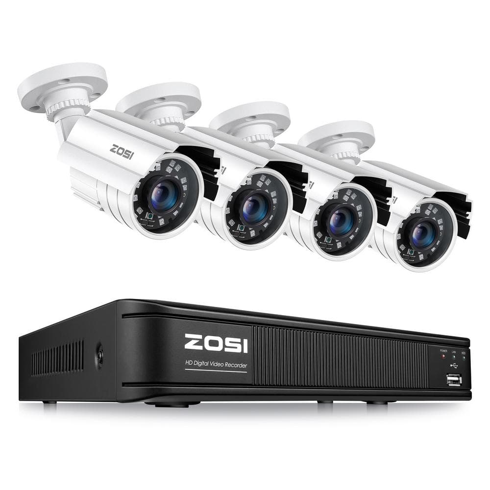 ZOSI H.265+ 8 Channel 5MP-Lite DVR Outdoor Security Camera System