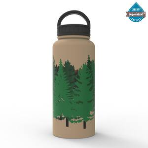 32 oz. Nowhere Bound Sandstone Insulated Stainless Steel Water Bottle with D-Ring Lid