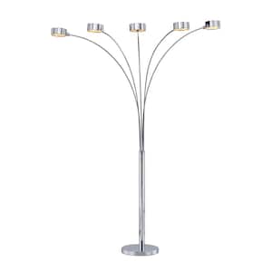88 in. Micah Modern Chrome Arched Floor Lamp with Dimmer