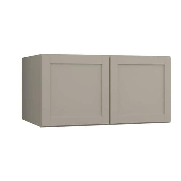 Courtland 36 in. W x 24 in. D x 18 in. H Assembled Shaker Wall Bridge Kitchen Cabinet in Sterling Gray