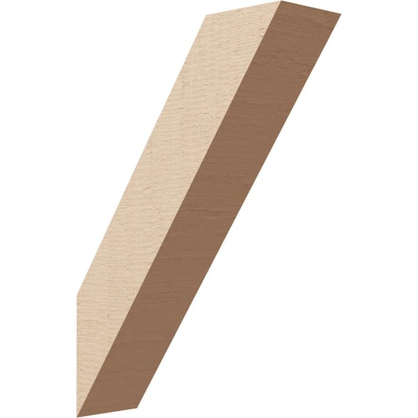 Ekena Millwork 3 in. x 14 in. x 10 in. Traditional Rough Cedar Woodgrain Timberthane Polyurethane Knee Brace, Primed