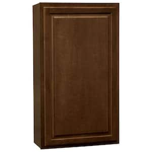 Hampton 24 in. W x 12 in. D x 42 in. H Assembled Wall Kitchen Cabinet in Cognac