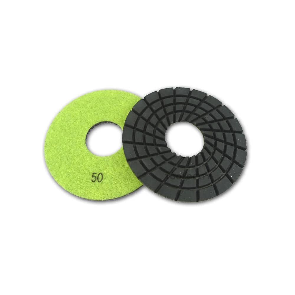 JX Shine50 Rigid 5 in. Diamond Polishing Pads for Granite/Concrete (Set ...