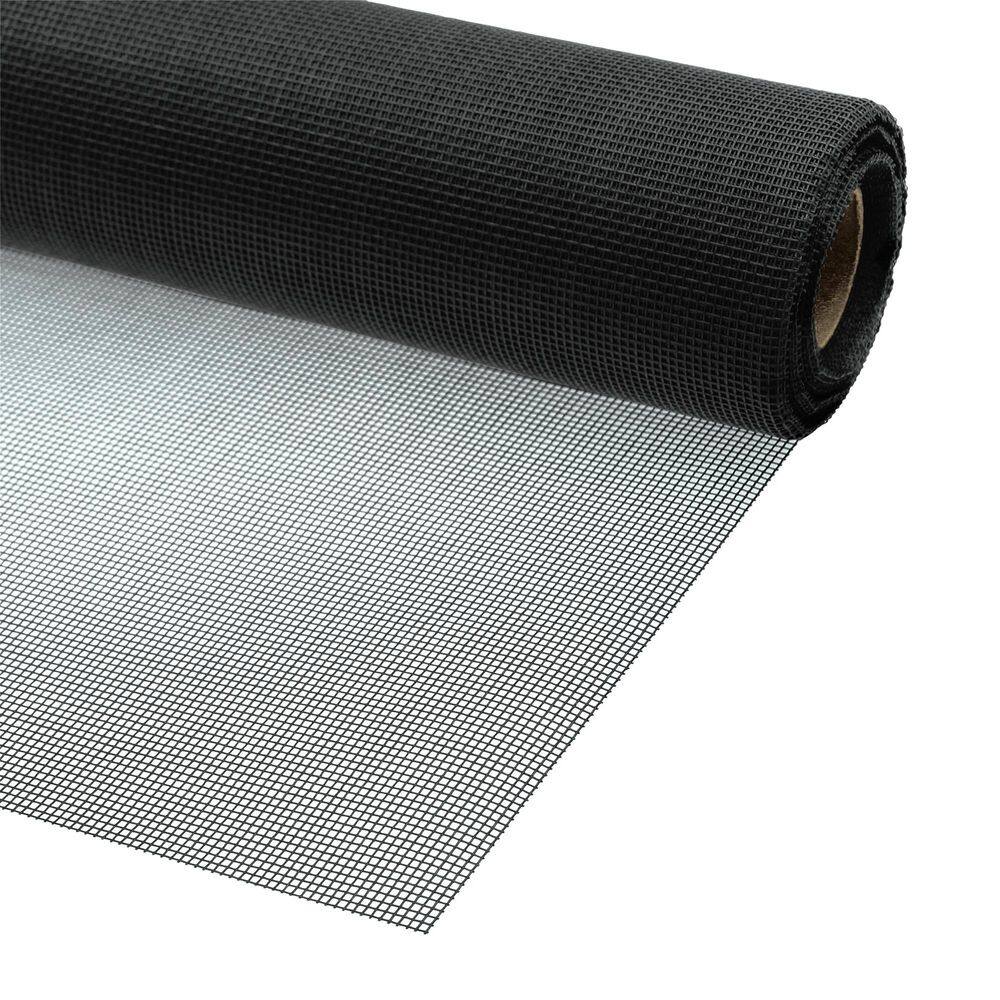 Prime-Line Screen Mesh Roll Standard Duty 72 in. x 25 ft., Black