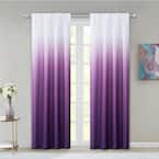 Purple Ombre Rod Pocket Room Darkening Curtain - 40 in. W x 84 in. L (Set of 2)