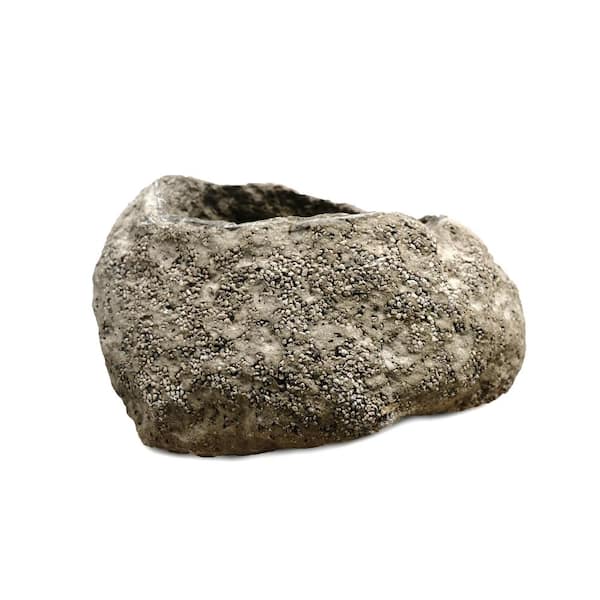null 11 in. L x 9 in. W Volcanic Ash Rock Planter