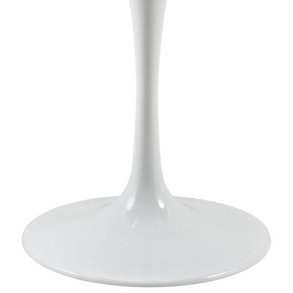 Modway 36 In Lippa White Round Artificial Marble Dining Table Eei 1129 Whi Round Artificial Marble Dining Table, Modway Lippa 36 Dining Table Set