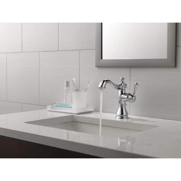 Delta Cassidy Single Hole Single Handle Bathroom Faucet With Metal Drain Assembly In Chrome 597lf Mpu The Home Depot