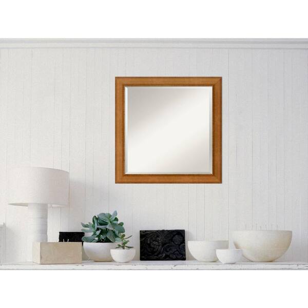 Amanti Art Egyptian Bronze Wood 24 in. W x 24 in. H Contemporary Framed Mirror