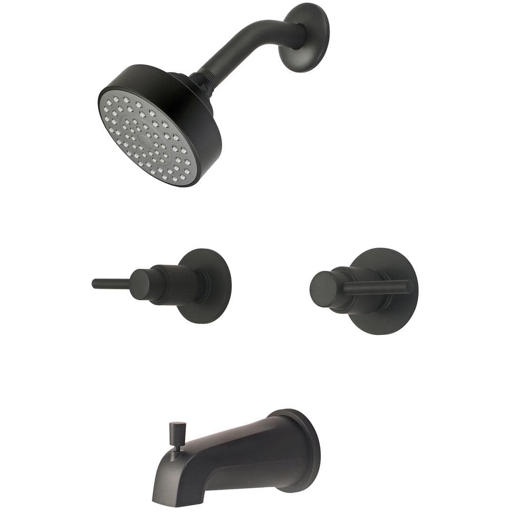 8997-M1-MB Double Handle 1-Spray Tub and Shower Faucet 1.75 GPM in. Matte Black Valve Included price history on PriceWatchPro