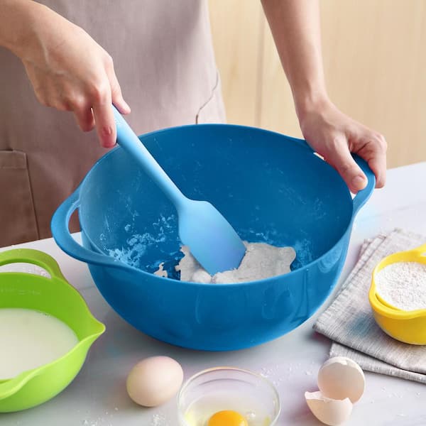 10PCS Mixing Bowls Sets for Baking Nest Multi Coloured Baking Bowl Set with Measuring Cups Cooking Utensils Set