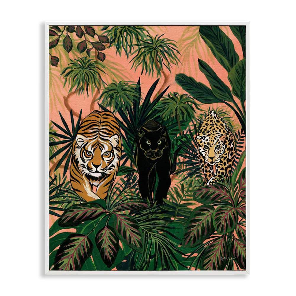 Boho Jungle Prowlers by Yvette St. Amant White Framed Animal Giclee Art Print 14 in. x 11 in. price history on PriceWatchPro