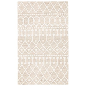 Blossom Beige/Ivory Doormat 3 ft. x 5 ft. Geometric Aztec Area Rug