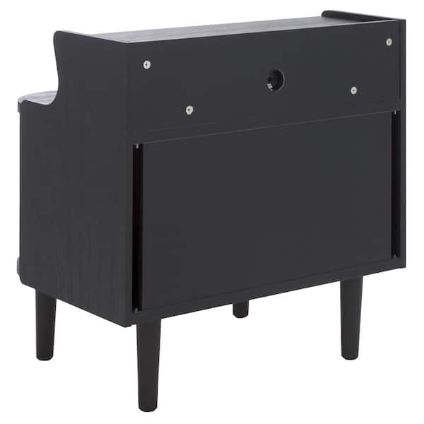 SAFAVIEH Tameka Black/Gold 2 Door Nightstand NST9616B - The Home Depot