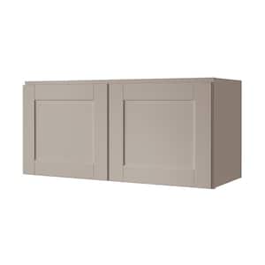 Westfield Dusk Gray Furniture Board Shaker Stock Assembled Wall Kitchen Cabinet (30 in. W x 14 in. H x 12 in. D)