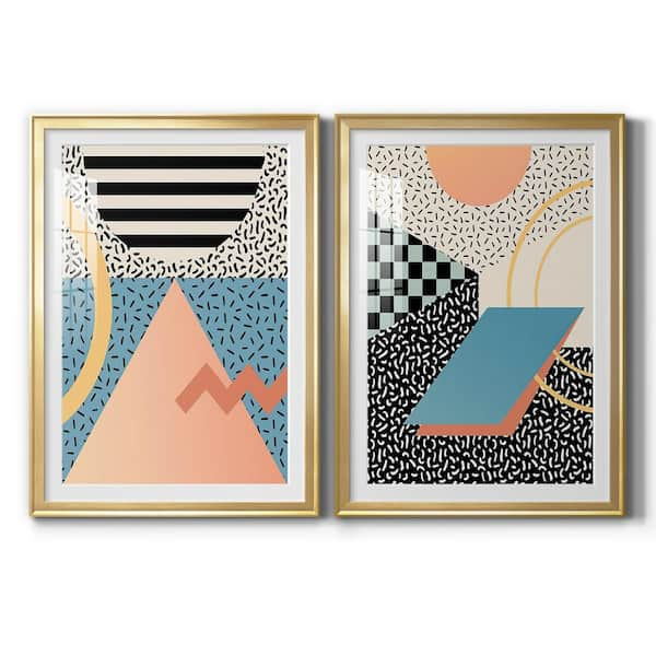 Wexford Home Modern Memphis I by Wexford Homes 2-Pcs Framed Abstract Paper  Art Print 18.5 in. x 24.5 in. PF010-S5639-R - The Home Depot