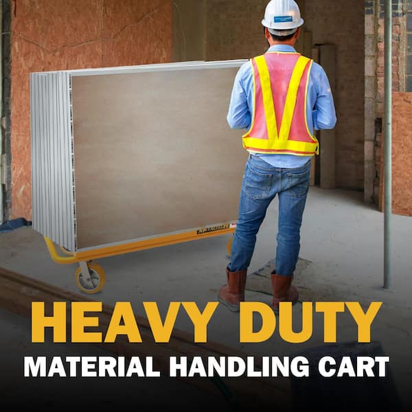 Wall Hauler Series 4000 60 in. x 29.5 in. x 48 in. Heavy Duty Drywall Cart with Wheels, 3,600-lb. Capacity Rolling Cart