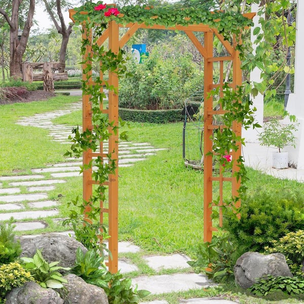ToolCat 85 in. x 41 in. Wooden Garden Arbor for Wedding and