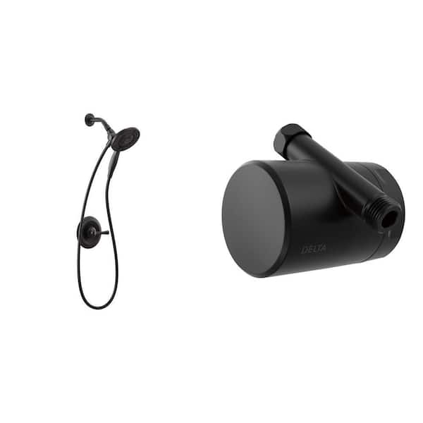 In2ition 2-in-1 Shower Faucet (1.75 GPM) and Clarifi Standard Shower Filter Attachment in Matte Black Combo